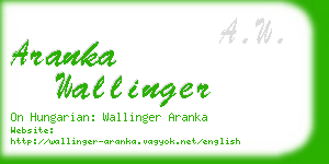 aranka wallinger business card